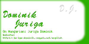 dominik juriga business card